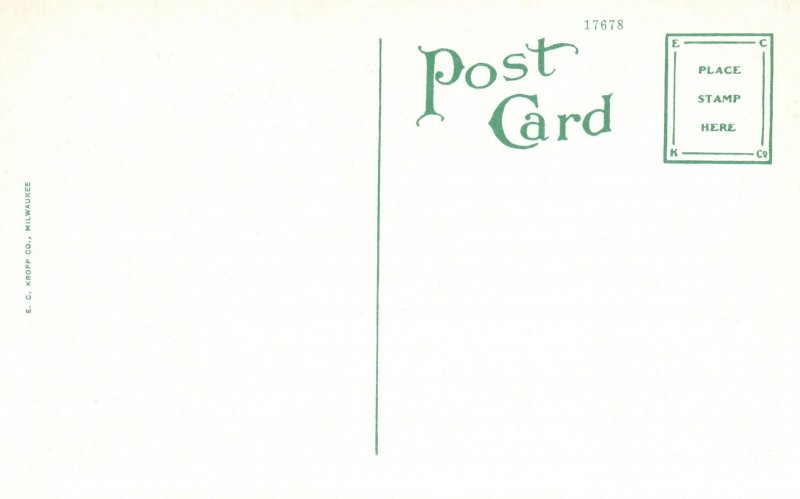 Vintage Postcard Carnegie Library Bartlesville Oklahoma E. C. Kropp & Co. Pub. 