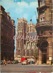 Postcard Modern Brussels Collegiate SS Michael and Gudula