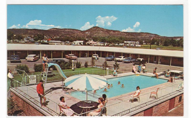 Sands Manor Motel & Restaurant Cars South Raton New Mexico postcard