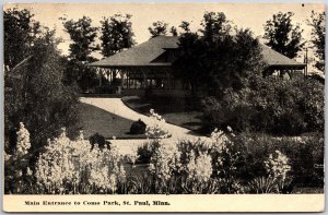 Main Entrance To Como Park Saint Paul Minnesota MN Landscaped Ground Postcard