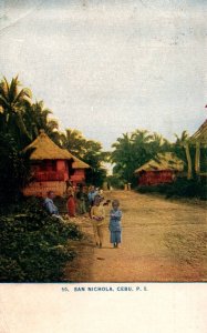 Cebu, Philippines - Children walking in San Nichola - 1950s