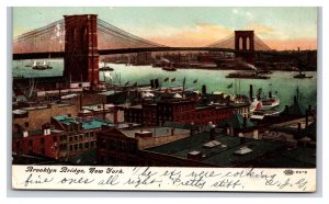 Brooklyn Bridge Brooklyn New York City NY DB Postcard R4