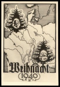 3rd Reich Germany 1940 Weihnacht Christmas Card Cover UNUSED 100614