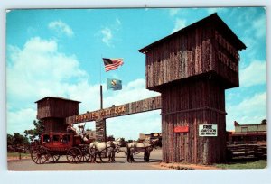 FRONTIER CITY, OK Oklahoma~ Route 66 AMUSEMENT PARK Entrance c1960s Postcard