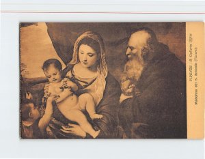 Postcard Madonna del S. Antonio By Tiziano, R. Galleria Uffizi, Florence, Italy