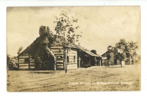 OH - New Philadelphia. Schoenbrunn Mem. State Park. Cabin Group  RPPC