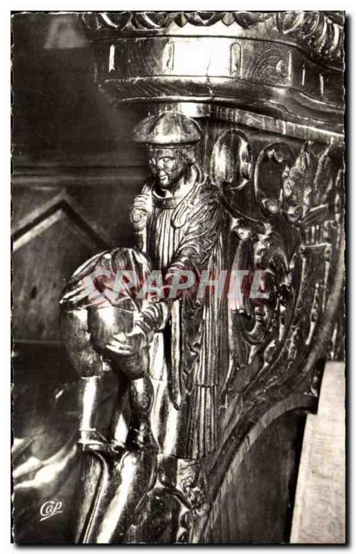 Saint Bertrand de Comminges Old Postcard Interior of the cathedral Monk casti...