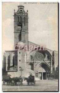 Postcard Old Toulouse Cathedrale Saint Etienne