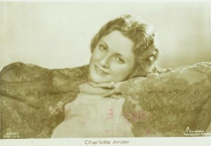 1930's RPPC Charlotte Ander Movie Ross Verlag Dutch Real Photo Postcard P108