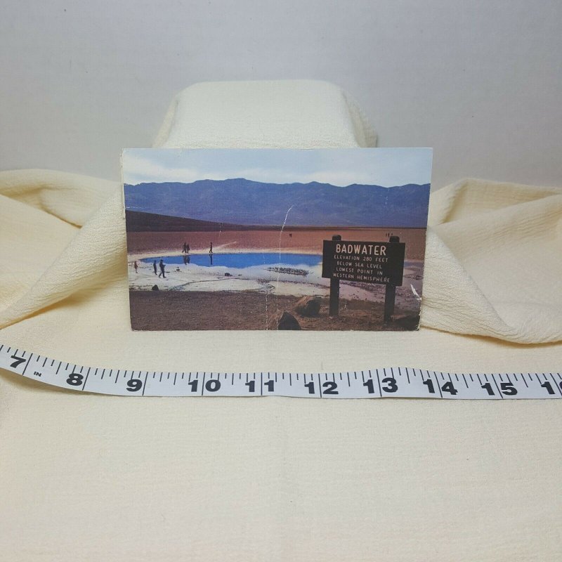 Badwater Basin Death Valley California Vintage Postcard