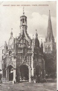 Sussex Postcard - Market Cross and Cathedral Tower - Chichester - TZ11988