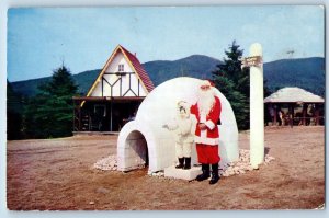 Jefferson New Hampshire Postcard Eskimo Igloo North Pole Santa's Village c1960