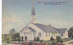 Florida Green Cove Springs St Johns Chapel US Naval Station Curteich