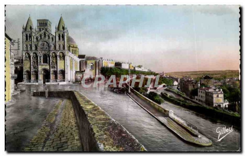 Old Postcard Angouleme The Cathedral St Pierre and the Remparts