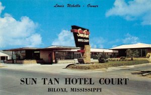 Biloxi Mississippi Sun Tan Hotel Court Vintage Postcard AA57290