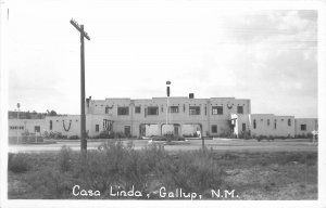 Postcard RPPC 1940d Route 66 New Mexico Casa Linda occupation roadside 23+-11438