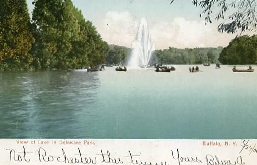 NY - Buffalo, Lake in Delaware Park