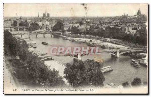 Old Postcard Paris Seine View taken from the Pavilion de Flore