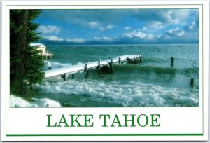 VINTAGE CONTINENTAL SIZE POSTCARD VIEW OF LAKE TAHOE - SCENE 2
