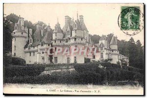 Postcard Old Usse Chateau Overview