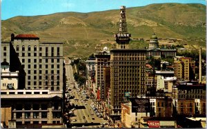 USA Main Street Salt Lake City Utah Vintage Postcard 09.62