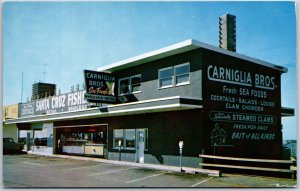 Fisheries Carneglia Brothers Municipal Wharf Santa Cruz California CA Postcard