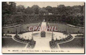 Meaux Old Postcard Garden of the & # 39eveche The parterre designed by Le Notre