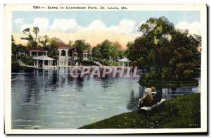 Postcard Old secne In Carondelet Park St Louis Mo