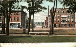 St Albans VT Taylor Park Street Scene c1910 Old Postcard