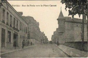 CPA VERVINS Rue de PARIS vers la Place Carnot (152181)