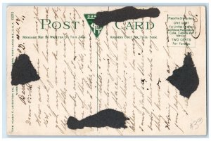 1911 Riverside Park Council Oak Boat Club Sioux City Iowa IA Antique Postcard