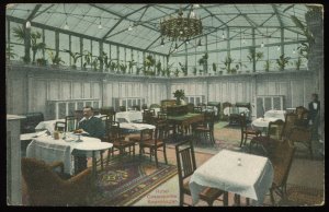 Hotel Cosmopolite, Kopenhagen. Dining Room. Copenhagen, Denmark. Posted in 1909