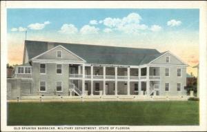 St. Augustine? FL Military dept Spanish Barracks c1920 Postcard