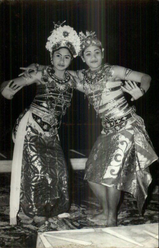 Bali Women Costume Bumble Dance Singapore Cancel Real Photo Postcard