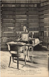 CPA COMBOURG Interieur du Chateau - La Bibliotheque (1251878)