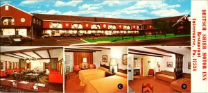 Deitsch Shier Motor Inn Restaurant Intercourse PA Panoramic View Postcard