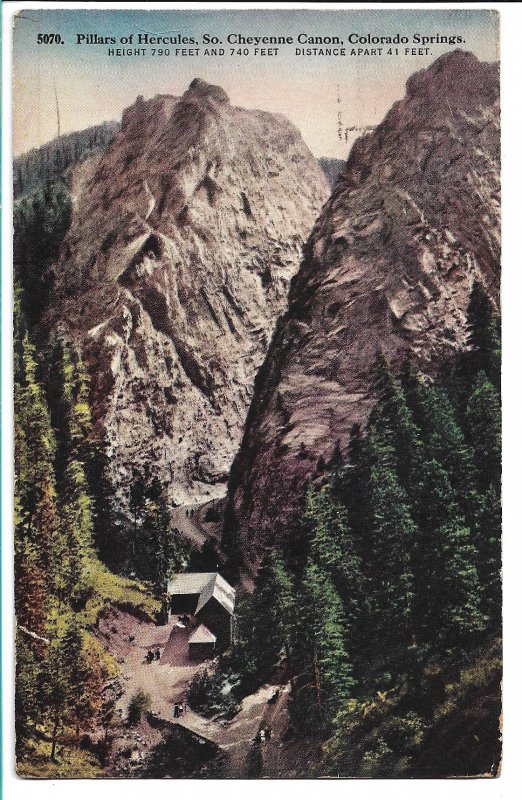 Colorado Springs, CO - Pillars of Hercules, So. Cheyenne Canyon - 1915