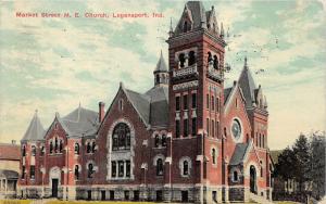 Logansport Indiana~Market Street Methodist Episcopal (ME) Church~1910 Postcard