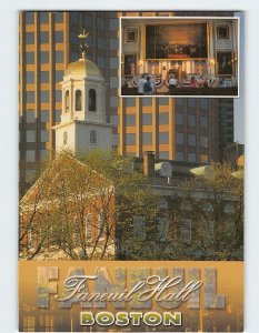 Postcard Faneuil Hall, Boston, Massachusetts