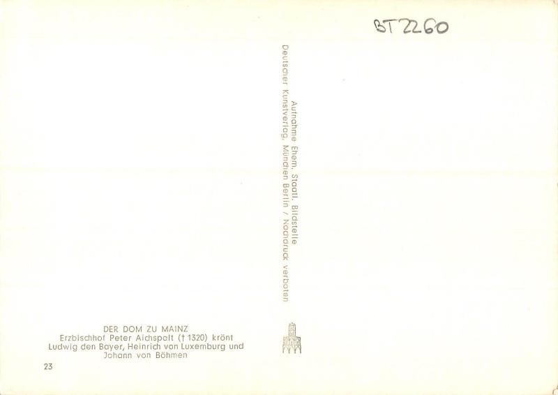 BT2260 Der dom zu mainz       Germany