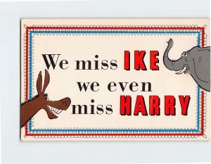 Postcard We Miss Ike We Even Miss Harry