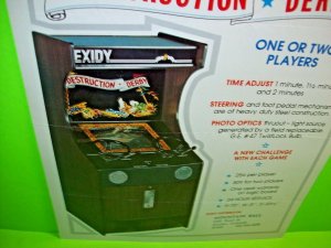 DESTRUCTION DERBY Original Classic Video Retro Arcade Game Sale Flyer 1975