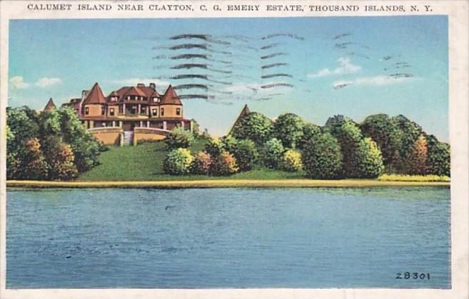 New York Thousand Island Calumet Island Near Clayton C G Emery Estate 1943