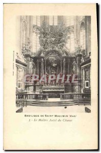 Old Postcard Basilica of Saint Maximin Var Altar Master of the Choir