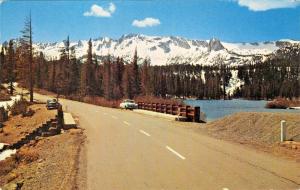 MAMMOUTH LAKES MONO COUNTY CALIFORNIA~EXCELLENT HIGHWAY POSTCARD 1950s