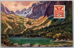 Vtg Slovakia St Lolek Vysoke Tatry Tatra Mountains TCV Stamp Postcard