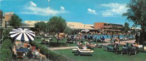 LAS VEGAS, NV Nevada  HOTEL SAHARA~Garden of Allah Pool   31/2 x 81/4 Postcard