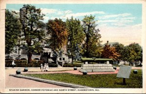 Maryland Hagerstown Spanish Cannon Corner Potomac and North Street 1922 Curteich