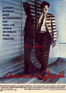 Continental-size FRENCH MOVIE AD FOR AMERICAN GIGOLO Editions F Nurgeron