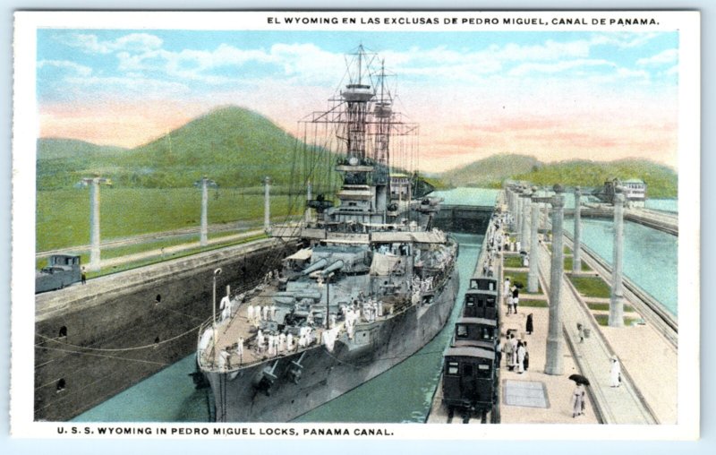 WWI USS Wyoming Battleship Navy Postcard